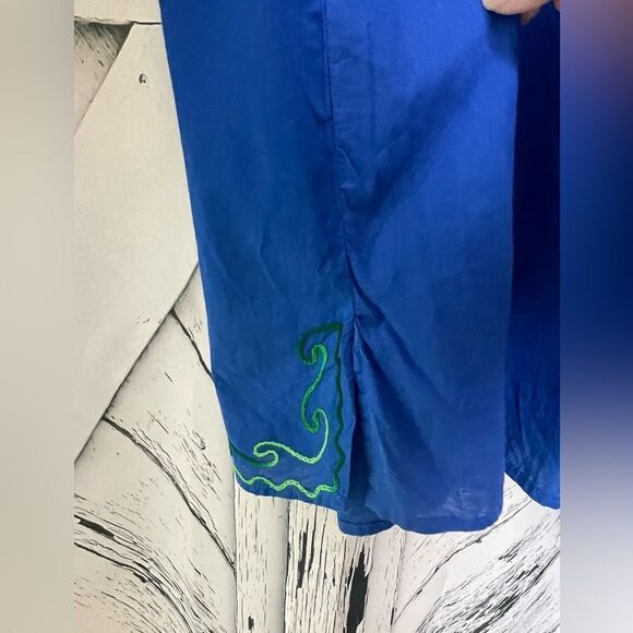Laddi Embroidered Tunic Coverup Blue OS - Picture 7 of 7